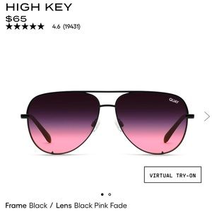 High Key Pink Black Fade Aviator